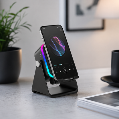 SoundDock– 5-in-1, The Smart Stand That Charges, Plays and Glows